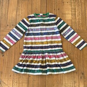 Mini Boden Harry Potter charms striped long sleeve dress girls 3-4 years